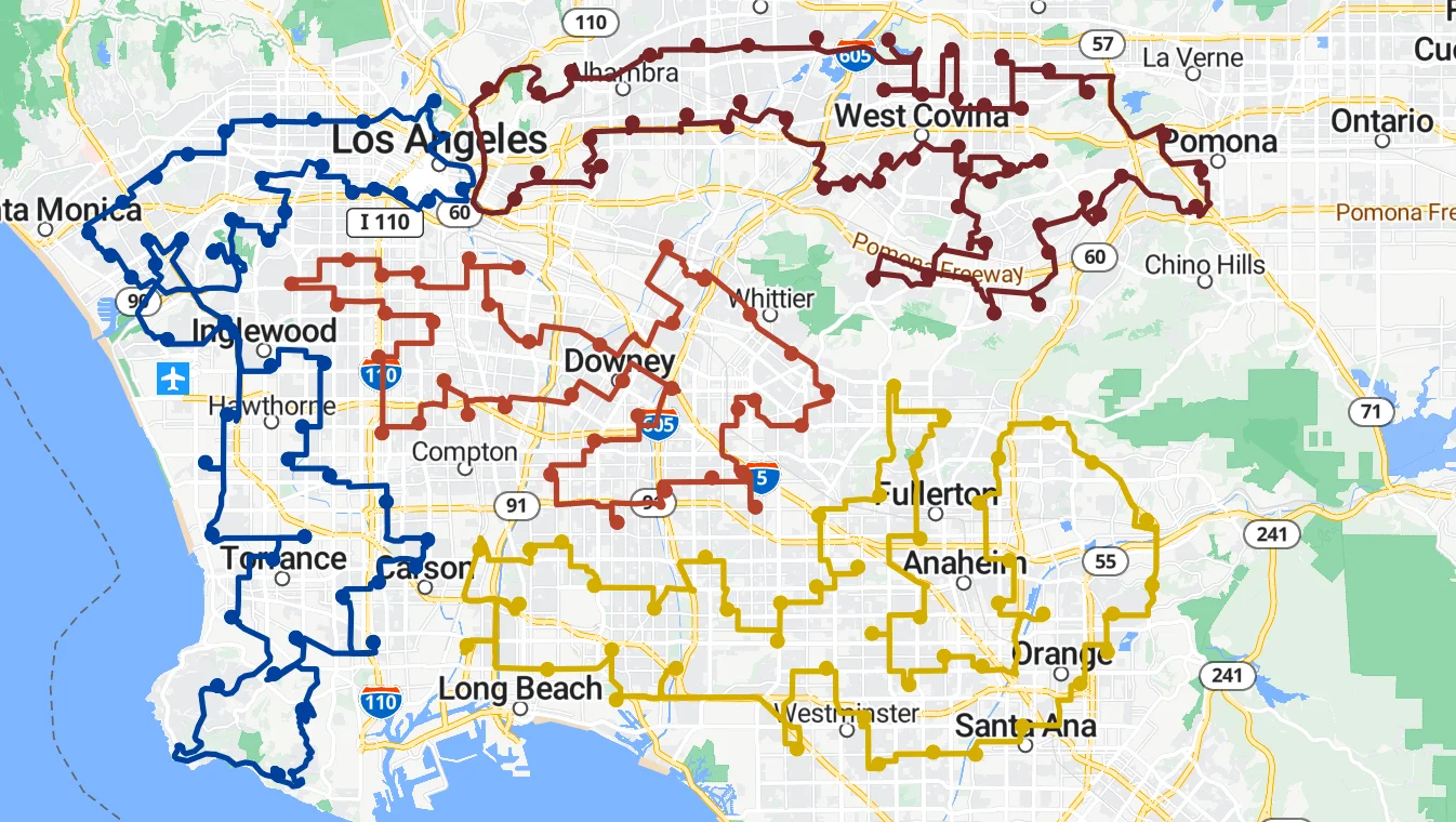 order and route grouping