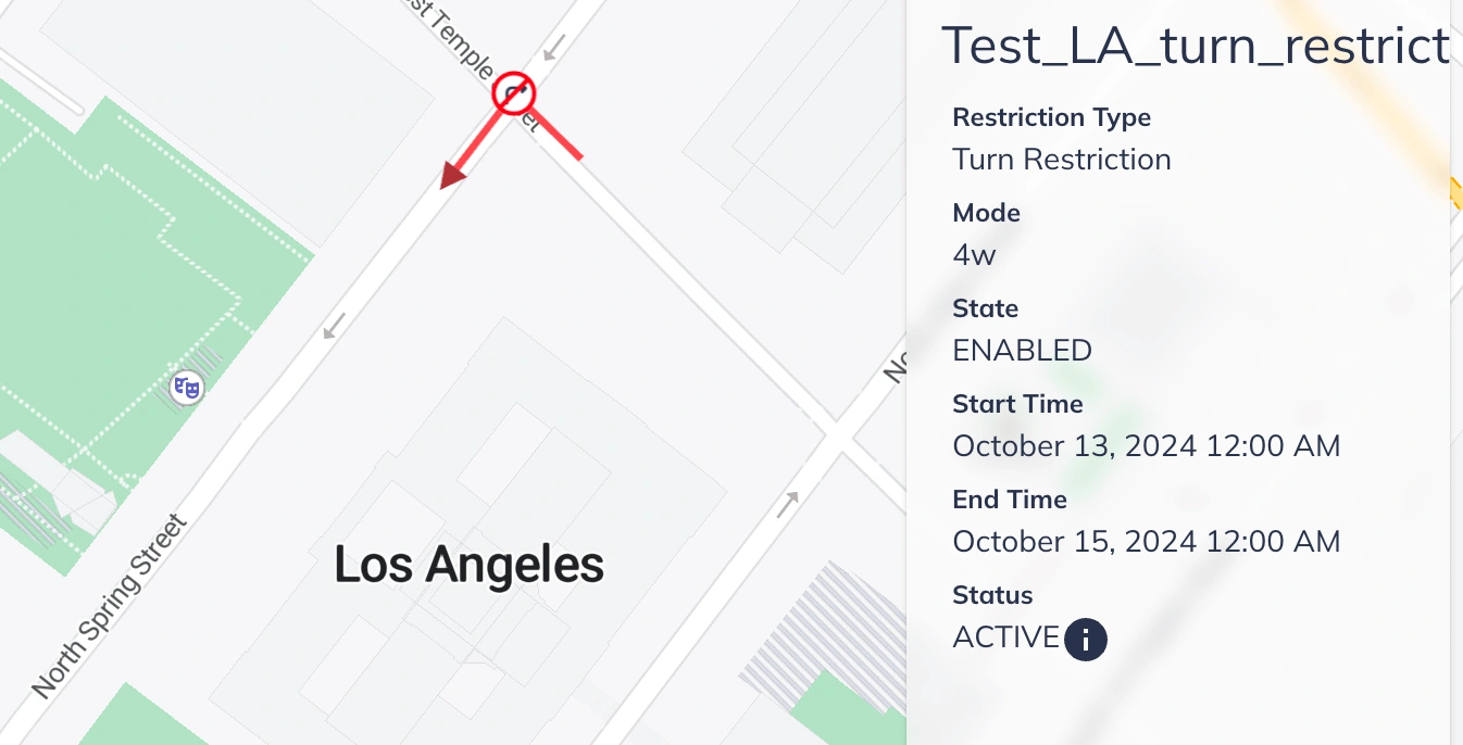 Prohibited left turn for NEMT routing